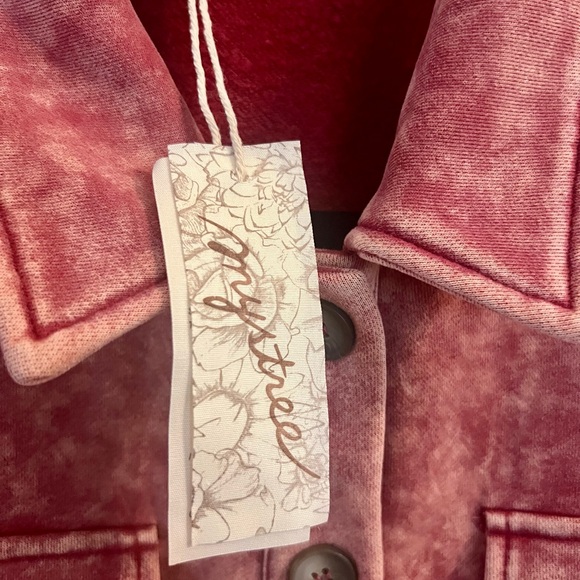 NWT Women's Red Sweatshirt Peplum Jacket Size M - Picture 3 of 15